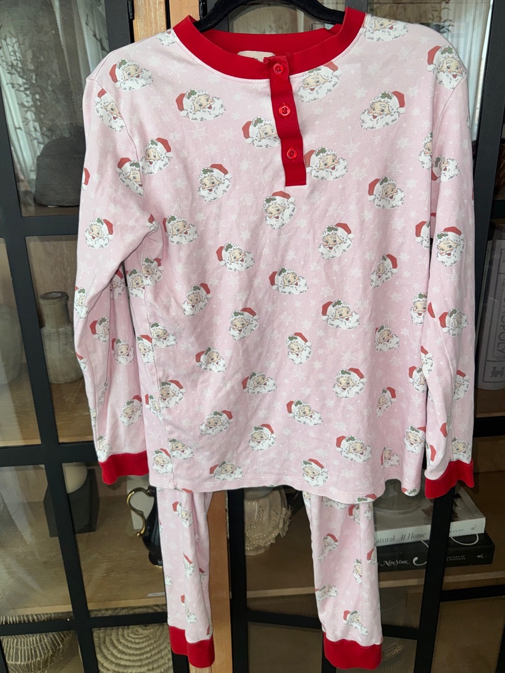 Smockingbird Pajamas set Vingage Santa pima cotton Christmas long sleeve pants
